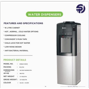 Spj water dispenser with 3 taps