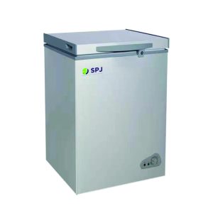 SPJ 130-Litre Chest Freezer CFSVT-130C029, Single Door Deep Freezer – Silver.