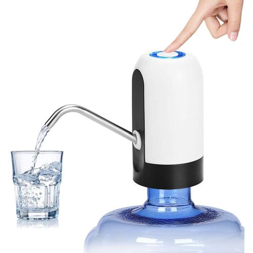 Automatic USB Charging Electric Water Pump Dispenser - White & Black