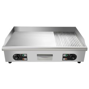 CJK Commercial Griddle Grill Electric Grill Grooved and Flat Top.