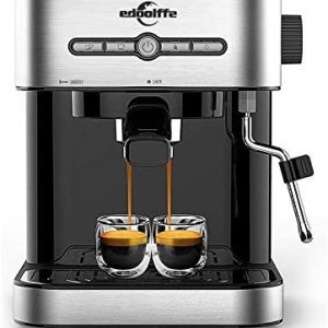 Edoolffe Espresso Coffee Machine Built-In Milk Frother 15bar Coffee Makers