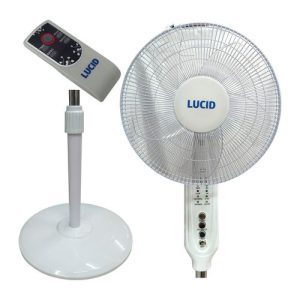LUCID 16" Floor Standing Fan With A Remote Control - White
