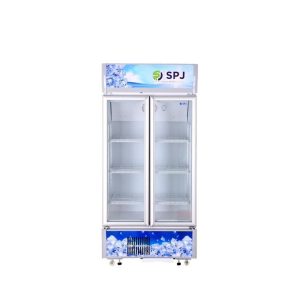 SPJ 2-Door 700 Liter Beverage Cooler Chiller Showcase Refrigerator