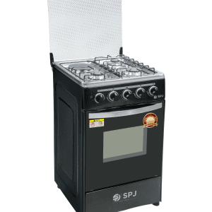 SPJ 3 Gas Burner with 1 Electric 50X50 Standing Gas Cooker - Black
