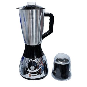 Sayona SB-808- 350W 2 in 1 Blender with Stainless Steel Blender- 2Litres – Silver,Black