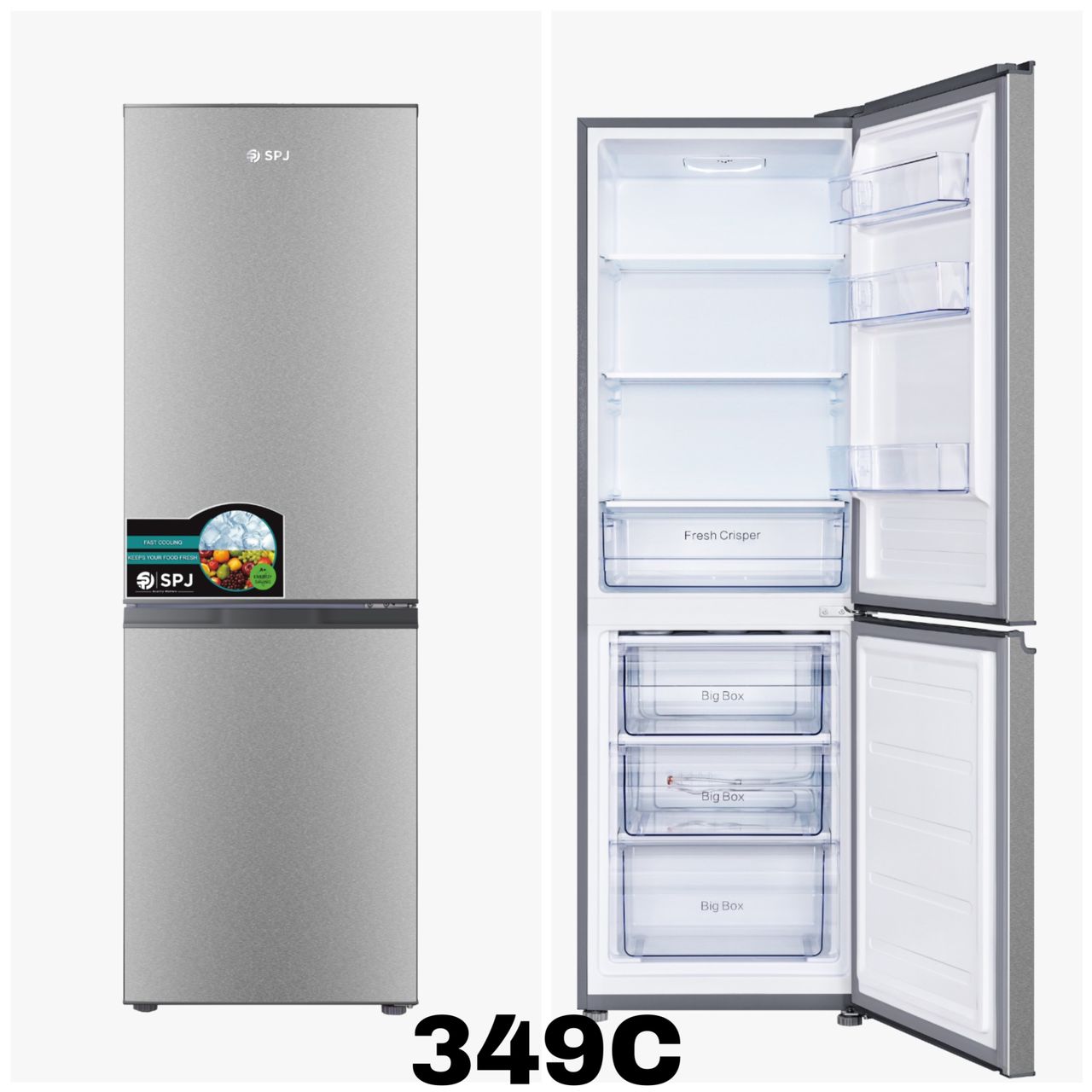 SPJ 349L Double Door Refrigerator F-BINU349C - Image 2