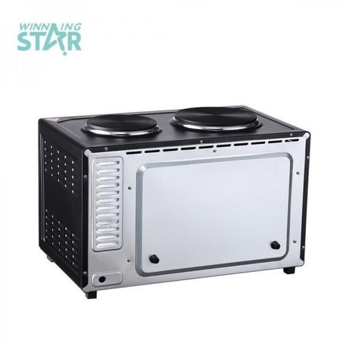 Winningstar 40L Electric Baking Oven With 2 Hot Plates, Black. - Image 3