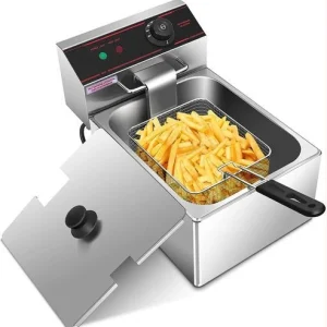 Pixel 6 Litres Commercial Deep Fryer Stainless Steel – Silver