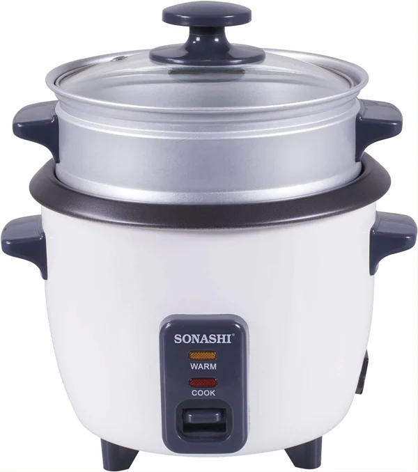 Sonashi 1.8 L Rice Cooker With Steamer SRC-318 - Bash Home Appliances
