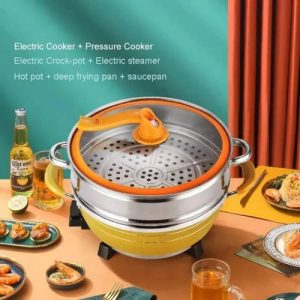 SWAN Hot Pot For Cooking And Steaming Double Layered Hot Pot - Multicolo