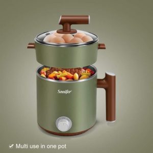Sonifer  Multifunctional Electric Cooker With Lid & Handle -Multicolor